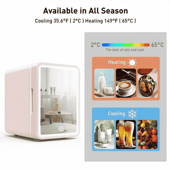 Mini Beauty Fridge — Cool Care, Warm Glow